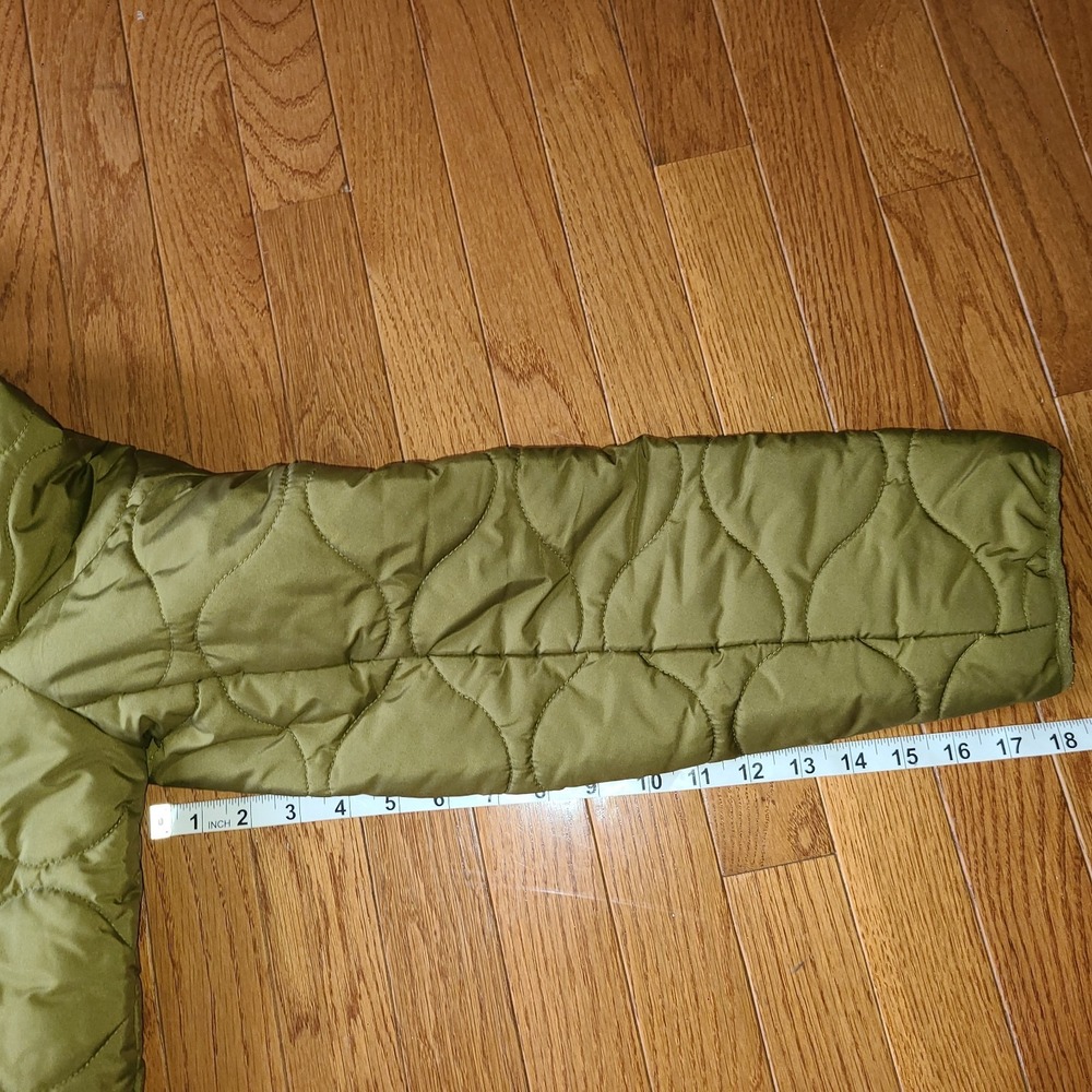 J CREW Green Quilted Cocoon Signature Puffer Jacket Women Small Tall Water Repel - Picture 6 of 11